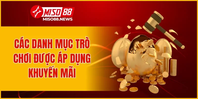 Các danh mục trò chơi được áp dụng khuyến mãi